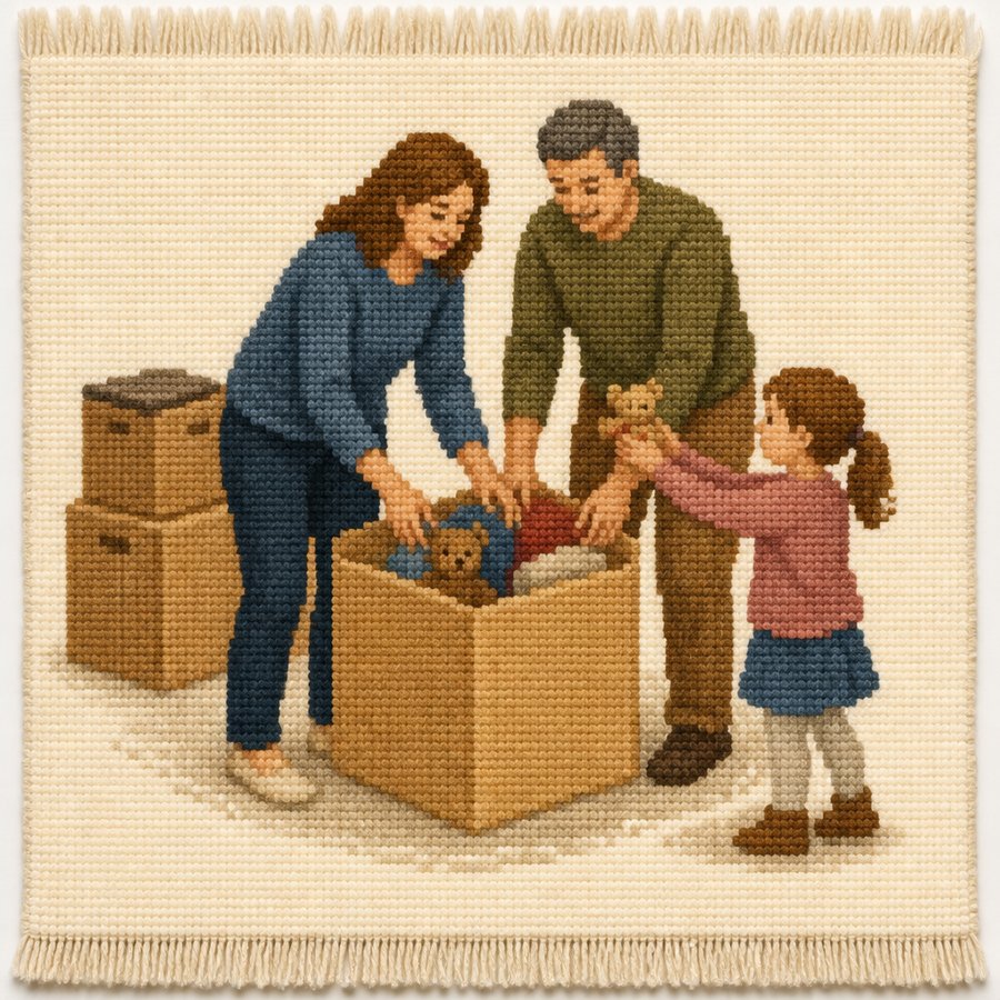 Woven in thread